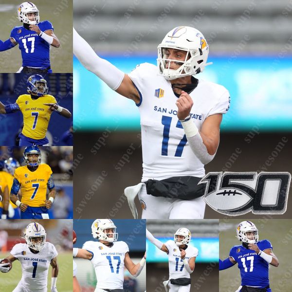 Maglia da calcio NCAA San Jose State Hadari Darden Isaiah Hamilton Natano Woods Jamar Simpson Tre White Ryan Nixon Bryun Parham Tre Jenkins Noah Wright Soane Toia