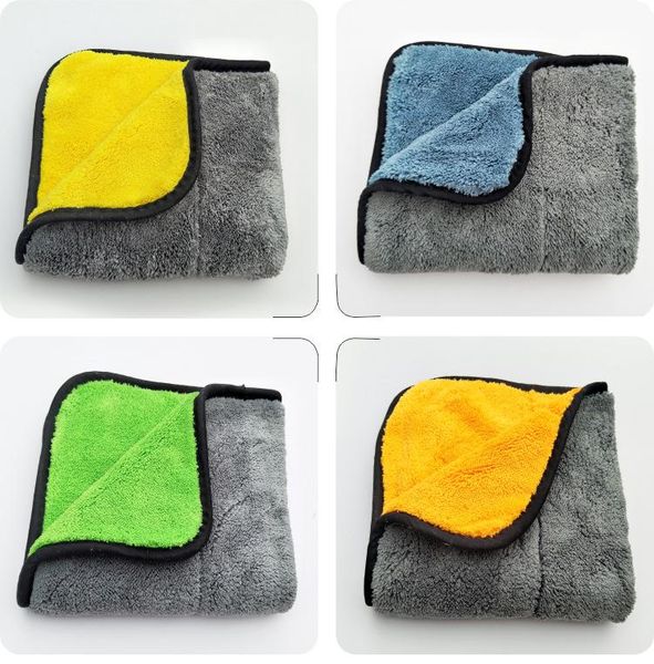 

car cleaning towel super soft microfiber absorbent towels 45*38cm thick wax polishing coral fleece towels care cloths free
