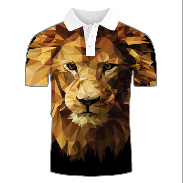 

lion head pattern men's 3d printed t-shirt visual impact party shirt street punk goth round neck american muscle style short sleeves, White;black