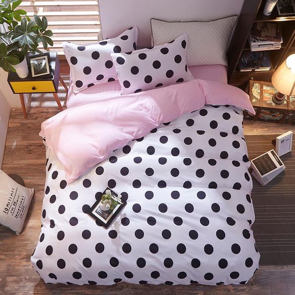 

bedding sets simple classic  set 5 size bed linen 4pcs duvet cover pastoral sheet round point design