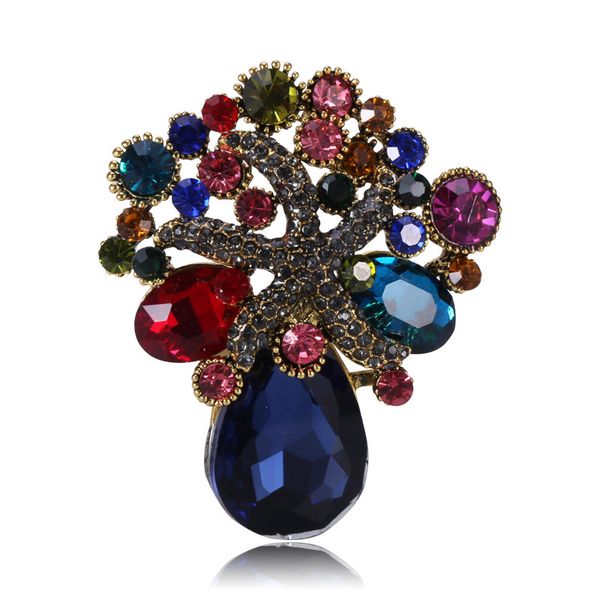 

factory bouquet crystal brooch high grade clothing accessories brooch christmas