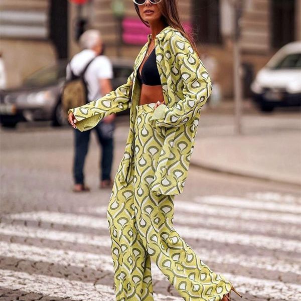 

women's pants & capris fashion geometry wide leg women strethy waist trousers 2021 y2k casual green beach style streetwear, Black;white