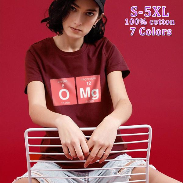 

women's t-shirt 100% cotton womens short sleeve omg letter graphic tees oversized shirts streetwear female, White