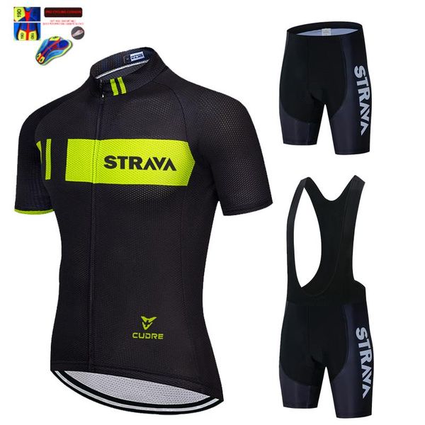 

bicycle men jersey set males' anti-uv mtb bike uniform 2021 short sleeve team cycling sweatshirt suit racing sets, Black;blue