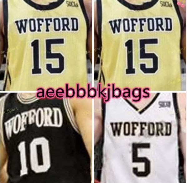 

ncaa college wofford terriers basketball jersey 5 storm murphy 10 nathan hoover 11 ryan larson 12 alex michael custom stitched, Black