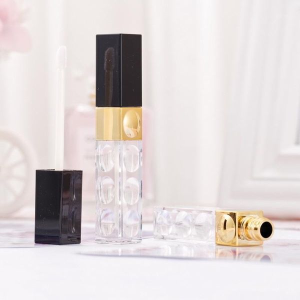 

storage bottles & jars 5 ml lip gloss containers square black clear empty cosmetic diy makeup tubes with wands 10pcs 30pcs 50pcs