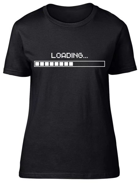 

loading fitted womens ladies t shirt, White;black