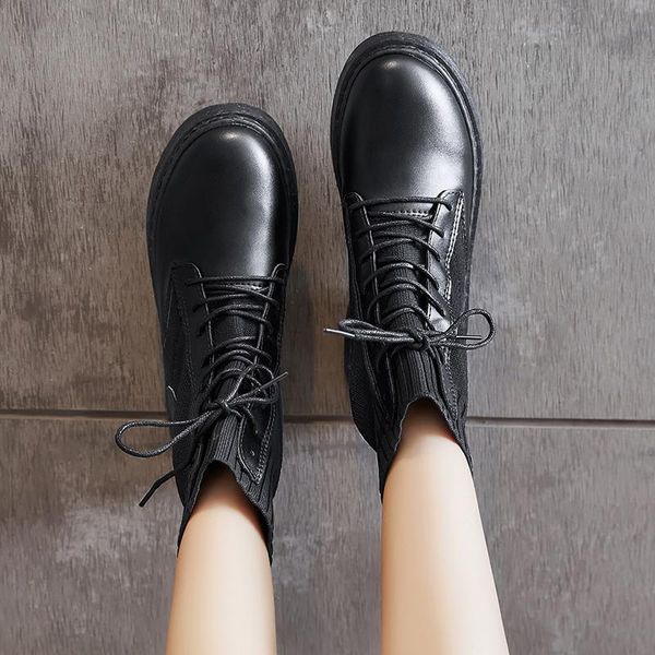 

boots 9808 couples high-shoes weave work small leather big, Black