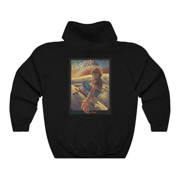 

retro wheels skateboard hoodie 2021 fashion men's hoodies & sweatshirts, Black