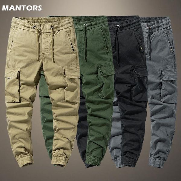 

men's pants mens cargo jogger harem multi-pocket drawstring men sweatpants streetwear casual solid color trousers, Black