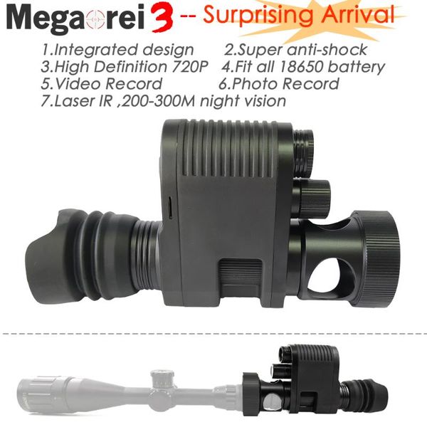

all megaorei 3 night vision scope monocular hunting camera nv007 digital video recorder with 850nm laser ir telescope cameras