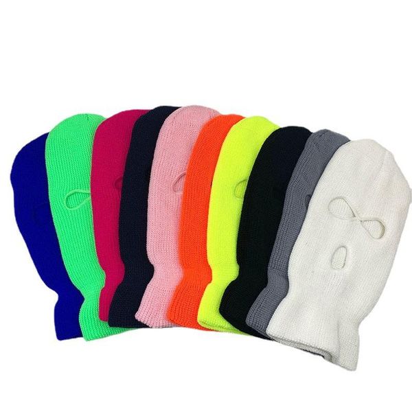 

beanies winter for men three eye cap outdoor cycling windshield ear protection keep warm plus velvet knitted hat gorras hombre