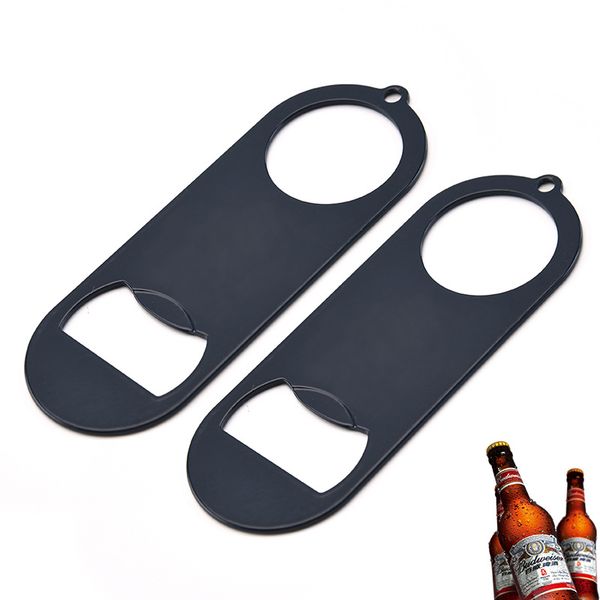 

stainless steel bottle opener corkscrew portable creative flat opener handle corkscrew soda bottle opener bar kitchen tools dhl free