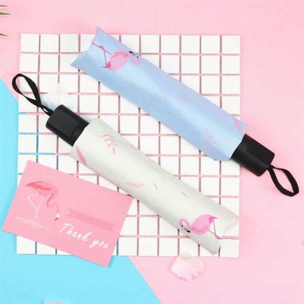 

firebird strong umbrella small fresh folding sun sunny black gel sunscreen men's and women's cartoon