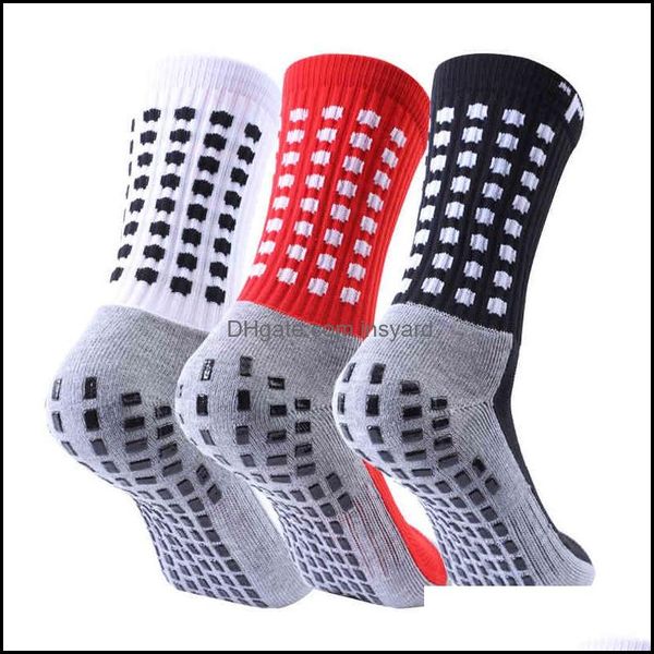 

athletic outdoor as sports & outdoors- sales non-slip football mens soer socks quality cotton drop delivery 2021 qnmps, Black