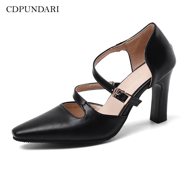 

dress shoes cdpundari 2021 pointed toe high heels women pumps woman, Black