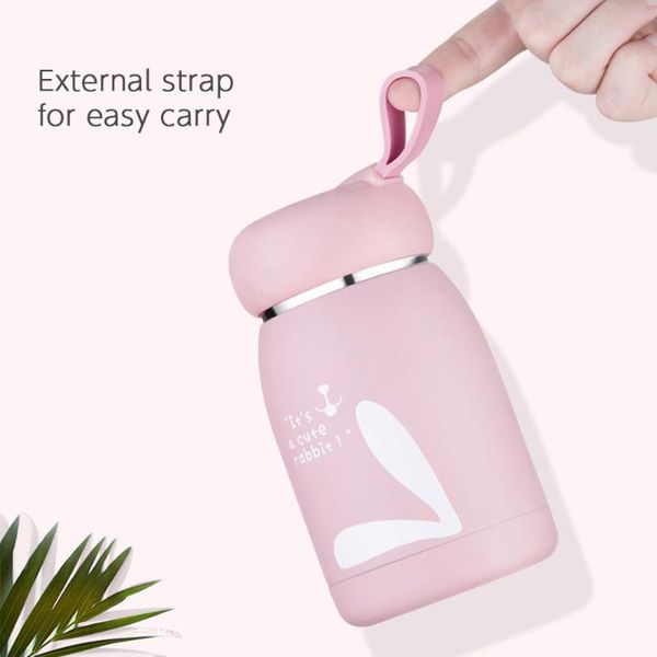 

water bottles 320ml stainless steel vacuum insulated bottle double walled wide mouth with easy carry strap for & cold