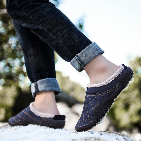 

slippers non-slip winter men home female comfort floor women shoes cotton ladies indoor plush slipper 9.24, Black