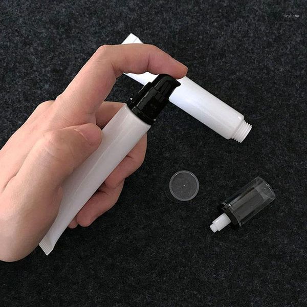 

20pcs 10/15/20ml soft airless lotion pump bottles empty cream vacuum press storage & jars1