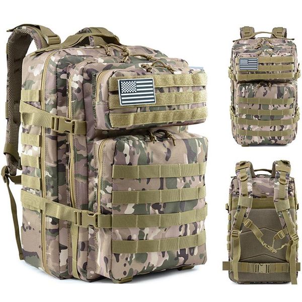 

outdoor bags 50l army camouflage backpack men military tactical assault molle hunting trekking rucksack waterproof sport bag