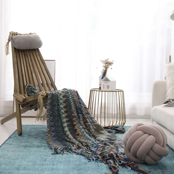 

blankets boho travel blanket throws tapestry sofa cover bohemian folk knit tassels couch throw for decorative 130cm*170cm