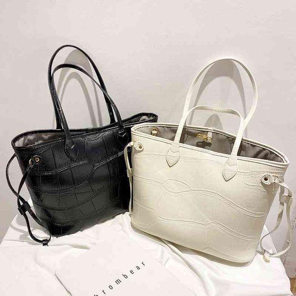 

women luxurys designers bags 2021 korean fashion one shopping large pattern capacity soft leather designer handbag handbags totes crossbody