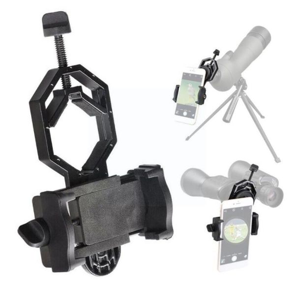 

cell phone mounts & holders 1x telescope adapter holder universal bracket microscope adjustable scope clip spotting mount ad