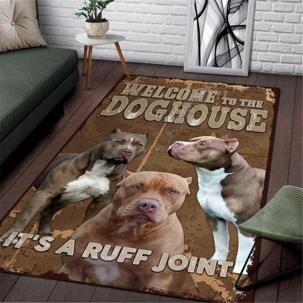 

carpets pitbull dog area rug 3d printed floor mat non-slip dining room living soft bedroom carpet 01