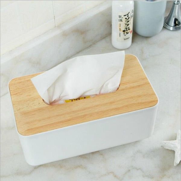 

tissue boxes & napkins household simple wooden box nordic style pumping living room deskremote control storage creative meal tray