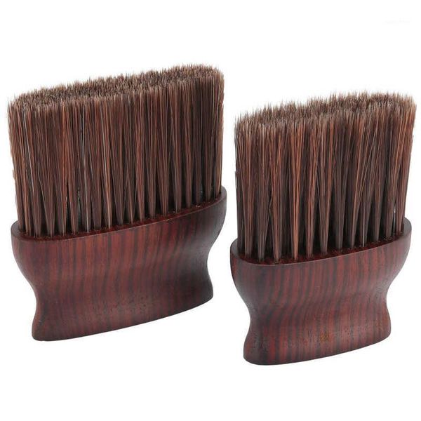 

beard comb barber neck duster brush wood handle hair for shop salon1, Silver