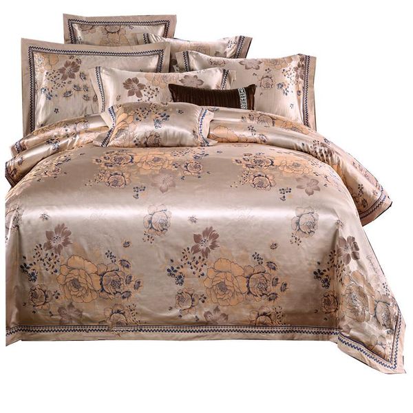 

bedding sets 4pcs set luxury cotton jacquard comfortable duvet cover bed  sheet pillowcase