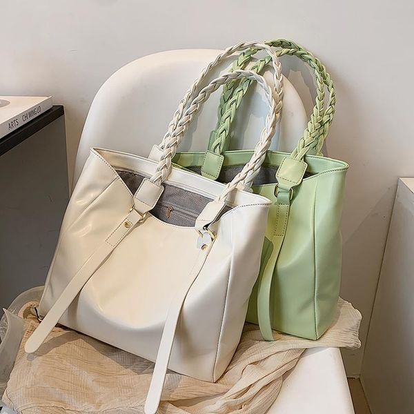 

evening bags large soft pu leather shoulder for women 2021 trend lady green shopping travel handbags and purses good totes