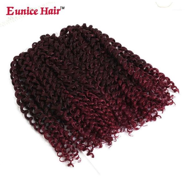 

synthetic black curly hair braiding bundles extension 10inch pure crochet braid for women high temperature fiber eunice1