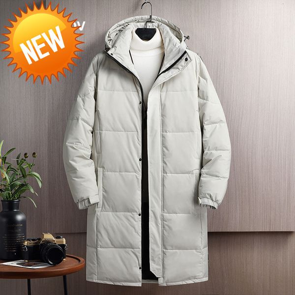 

2021 new arrival mens warm thicked hooded parkas coat,men winter jacket white duck down jackets size s-3xl yr19, Black