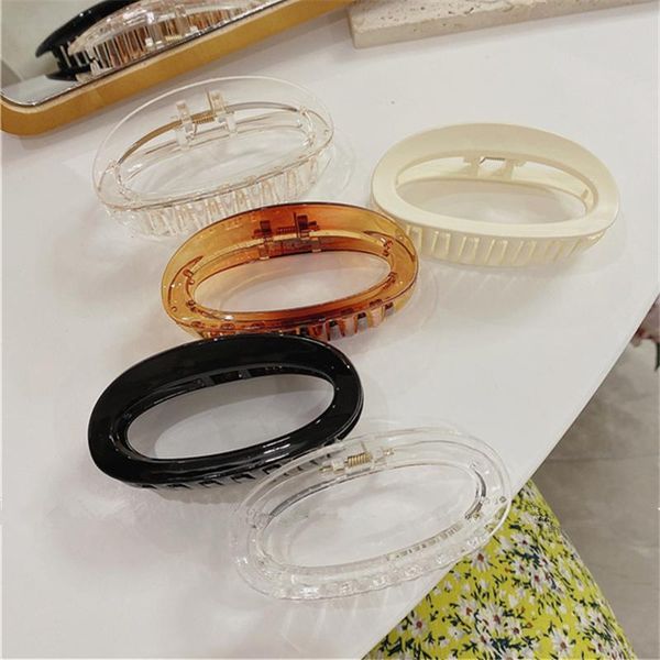 

hair clips & barrettes aomu korean retro black tortoiseshell transparent resin oval claw irregular geometric hollow hairpin for women access, Golden;silver