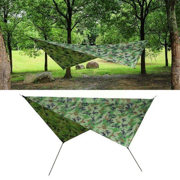 

tents and shelters 230*140cm camouflage outdoor ultralight tarp camping rain shelter waterproof beach mat multifunctional survival c8d4