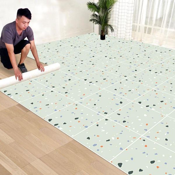

wallpapers self-adhesive floor bathroom waterproof stickers thick wear-resistant pvc kitchen non-slip wall