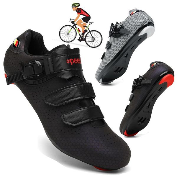 

cycling footwear arrival shoes men's fluorescent self-locking road bike sports non-slip mountain spd racing 2021, Black