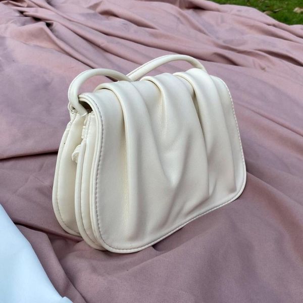 

folds women cloud bags small pu leather shoulder bag for female 2021 summer women's crossbody ladies handbag wallet waist