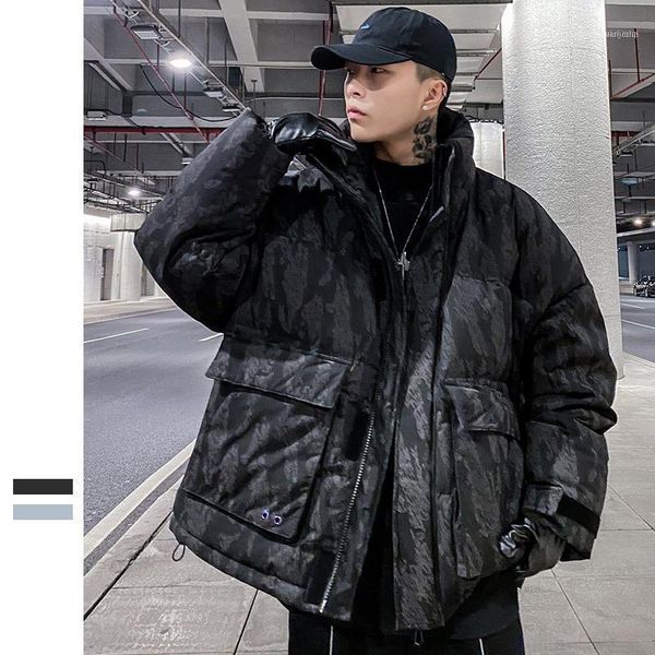 

logo down jacket for men winter coat monogrammed loose jacket1, Black