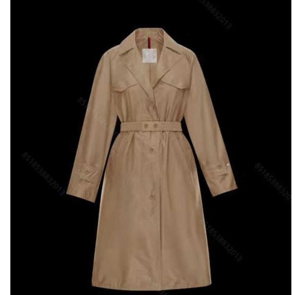 

designeg winter coats women high-end bbry brand long coat jacket knee belt waist lapel woman jackets coats 2021ss women clothes design, Tan;black
