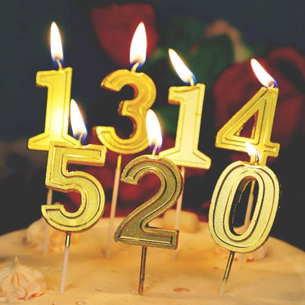 

other festive & party supplies 0-9golden glitter numbers birthday cake candle children wedding preference decorat