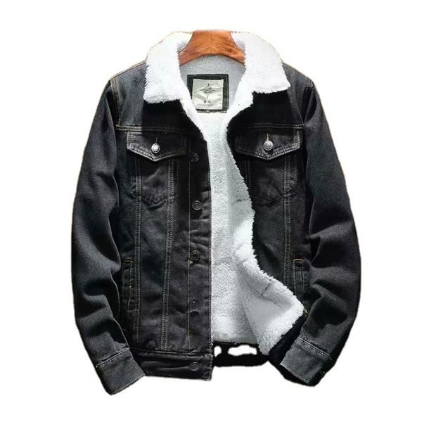 

men's jackets jackets mark winter denim men's thick woolen jacket black fashion jean outwear male cowboy clothes norh, Black;brown