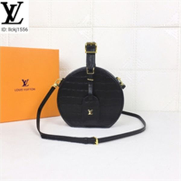 

embossed iconic m43514 black compact all-match brand round cake bag women handbags designer bags handles shoulder bags totes luxury cros, Red;black