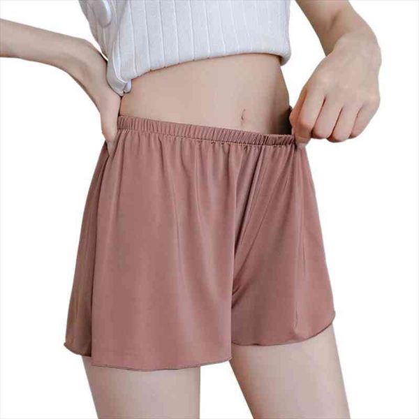 

soft spandex seamless pants womens shorts summer under skirt modal breathable elastic waist bottom, White;black