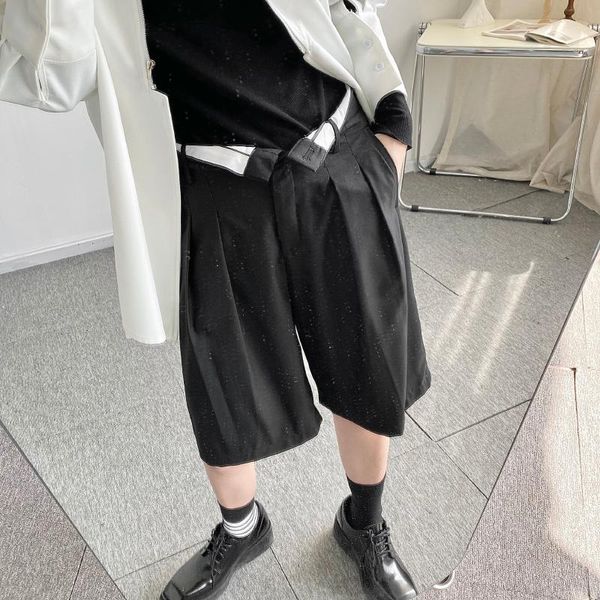 

men's shorts 2021 summer korean style simple solid color suit men casual loose wild size s-xl, White;black