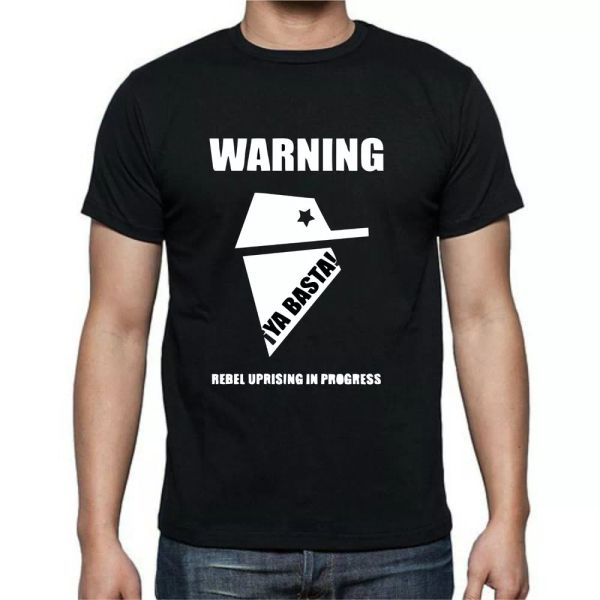 

Rebel Uprising In Progress EZLN Zapatista Star T-shirt Tee, White;black
