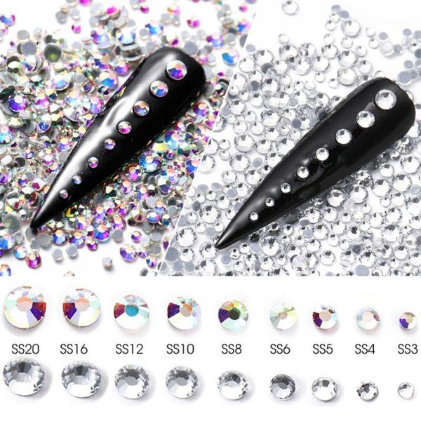 

1440pc super glitter crystal ab ss3-ss20 fix rhinestone on nails decoration flat back strass nail art stone le16101, Silver;gold