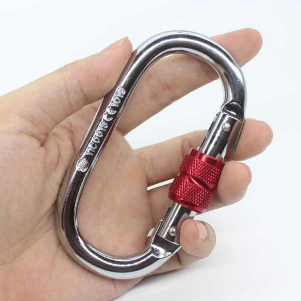 

hanging hook 25kn climbing safety lock o-shaped buckle outdoor rock rescue carabiner equipment cords, slings and webbing