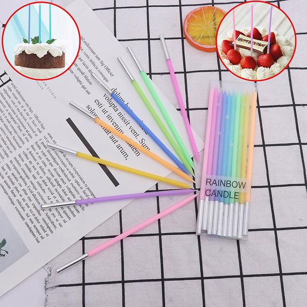 

8/10 birthday wedding cake colorful candles safety flame dessert decorative home